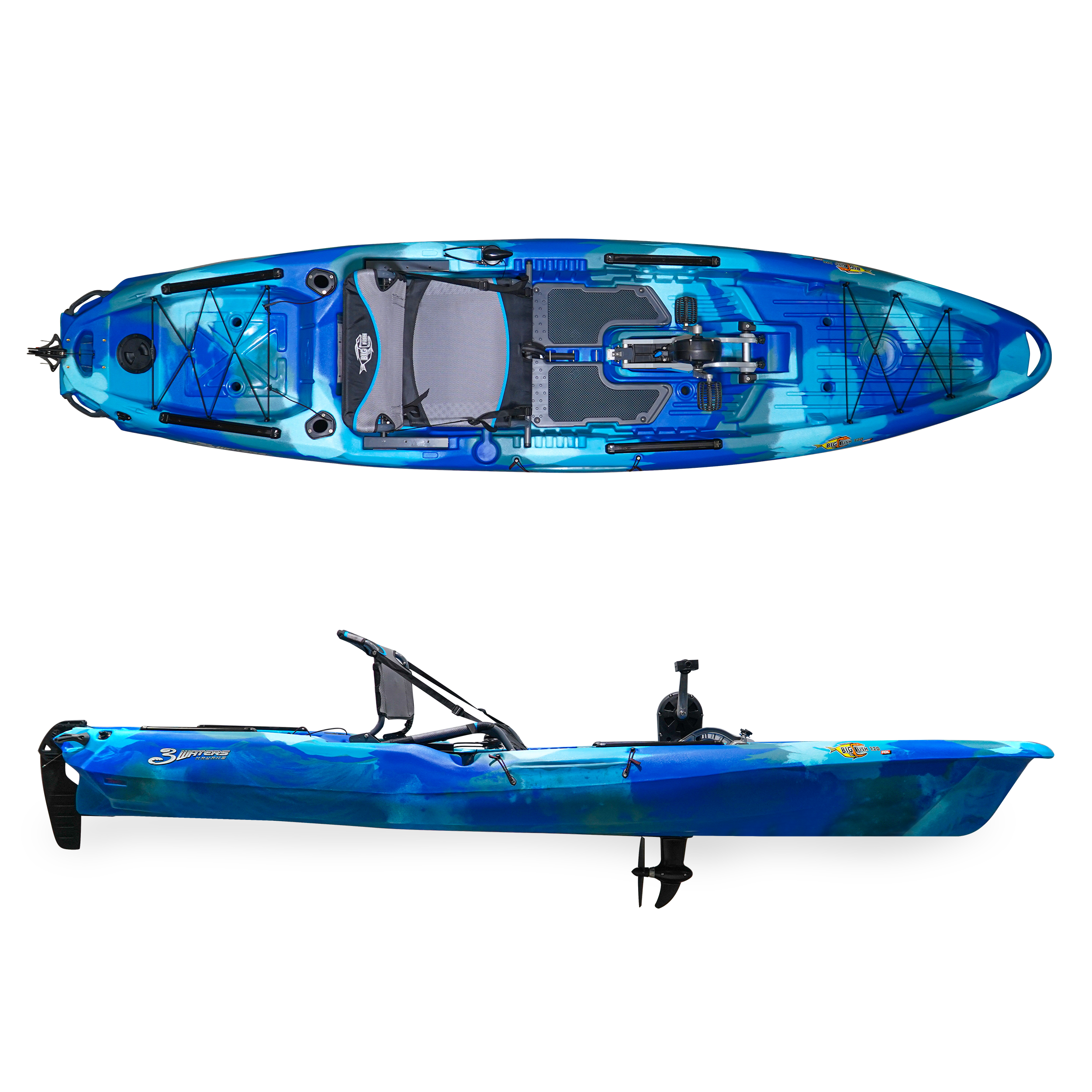 3 Waters Kayak Big Fish 120 PDL 3 Waters Kayak Big Fish 120 PDL