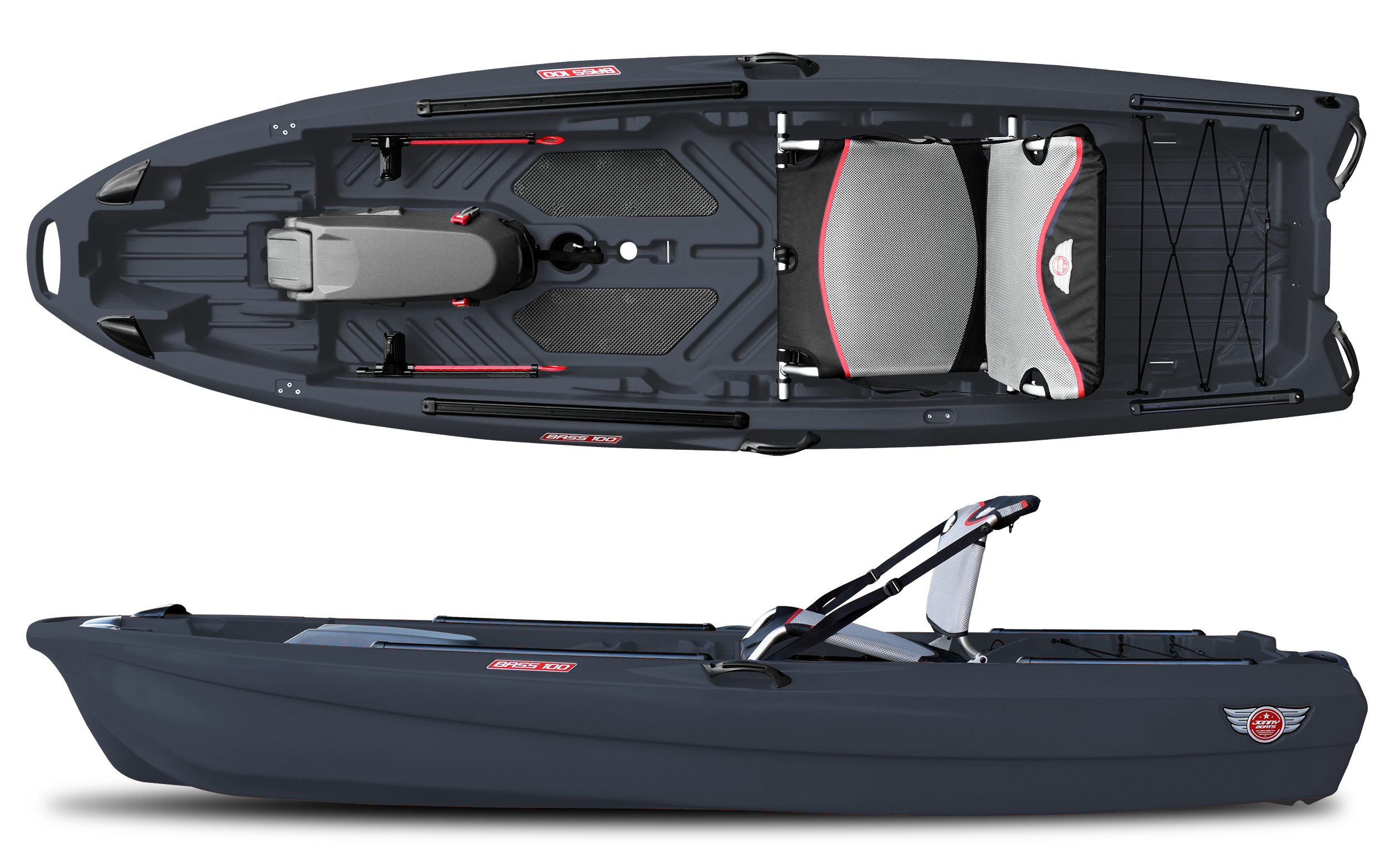 Bass 100-Boat-Jonny Boats-Charcoal-Waterways