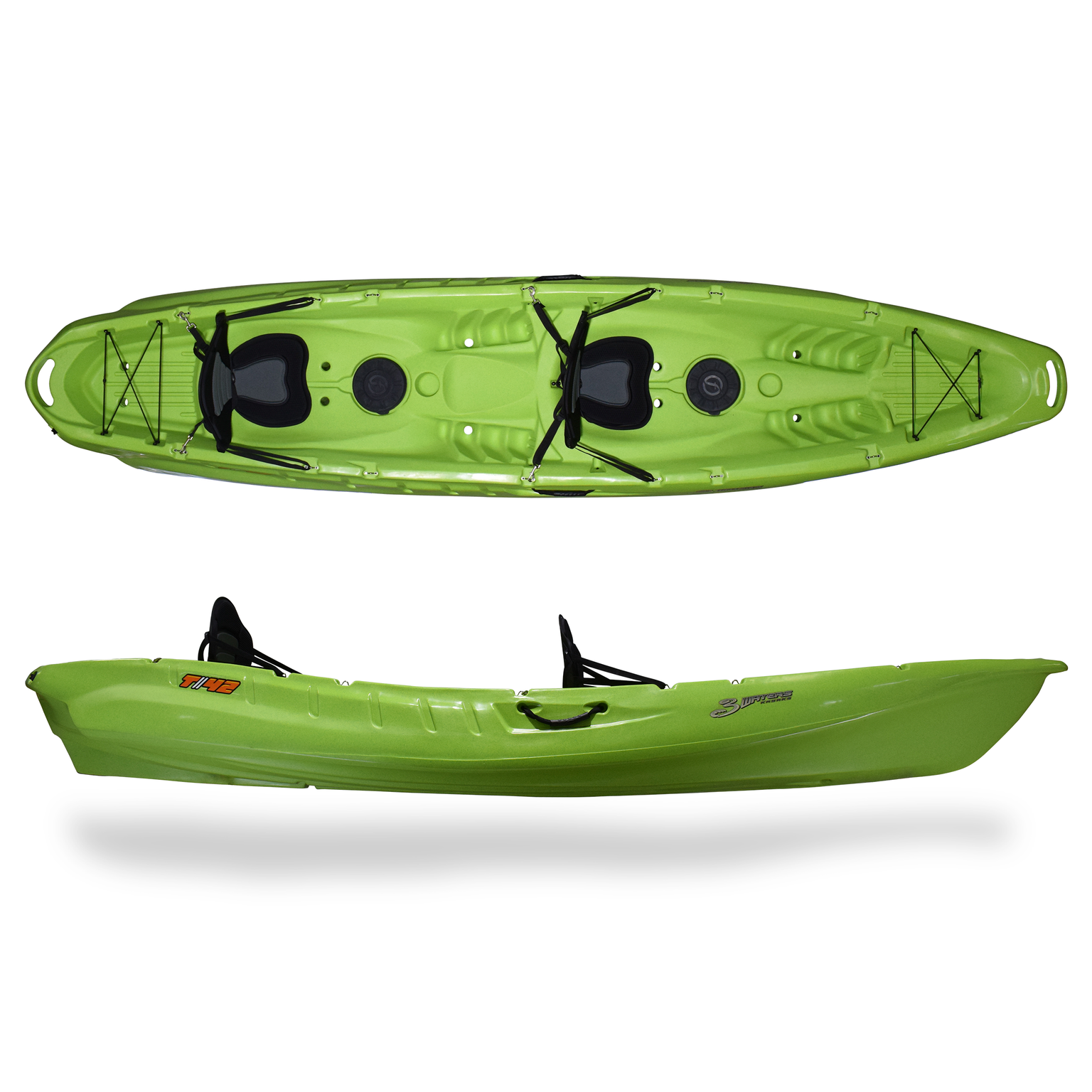 2-3 seater kayak fishing poles included 3 Waters Kayak T42 - Tandem