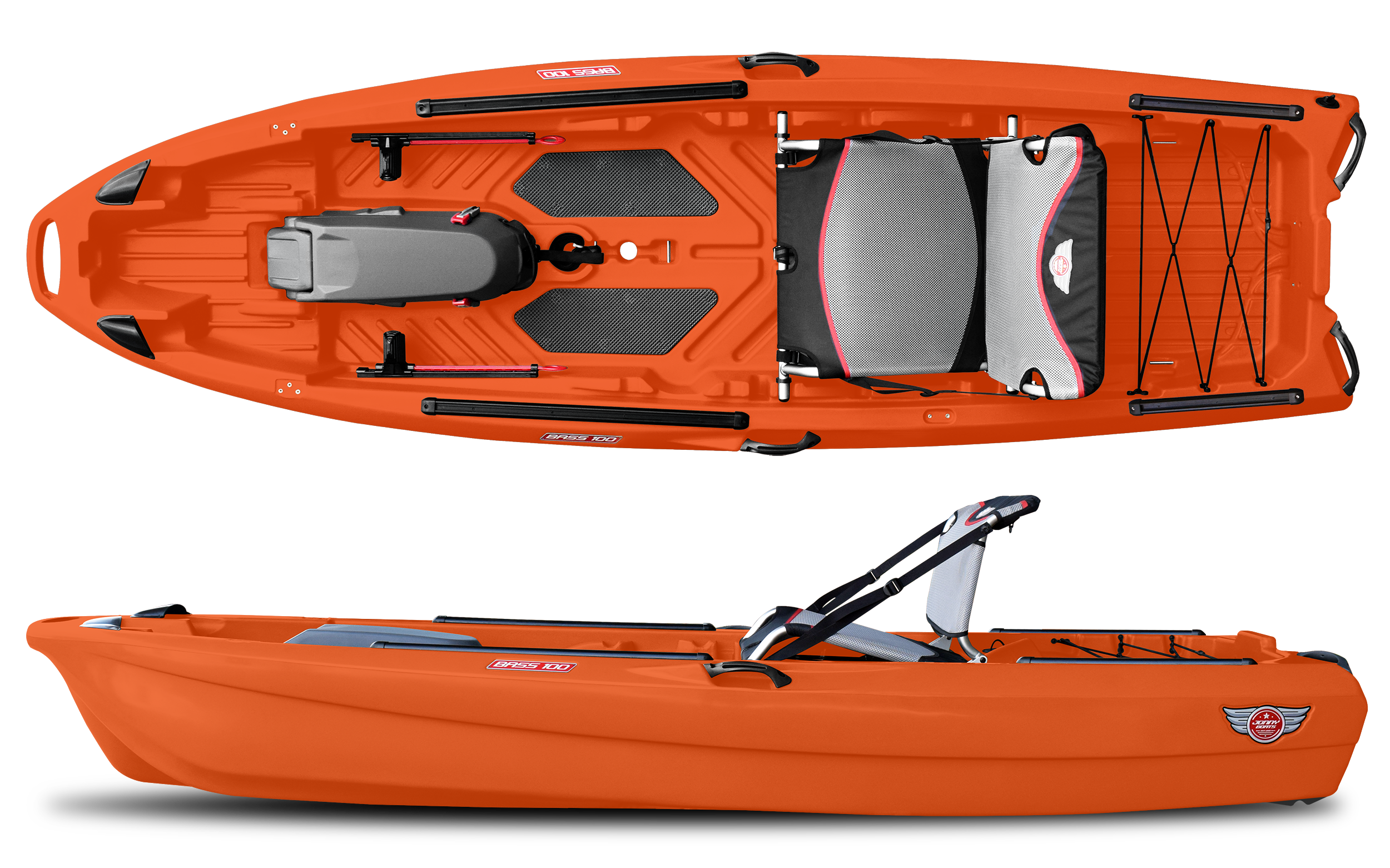 Bass 100-Boat-Jonny Boats-Orange-Waterways