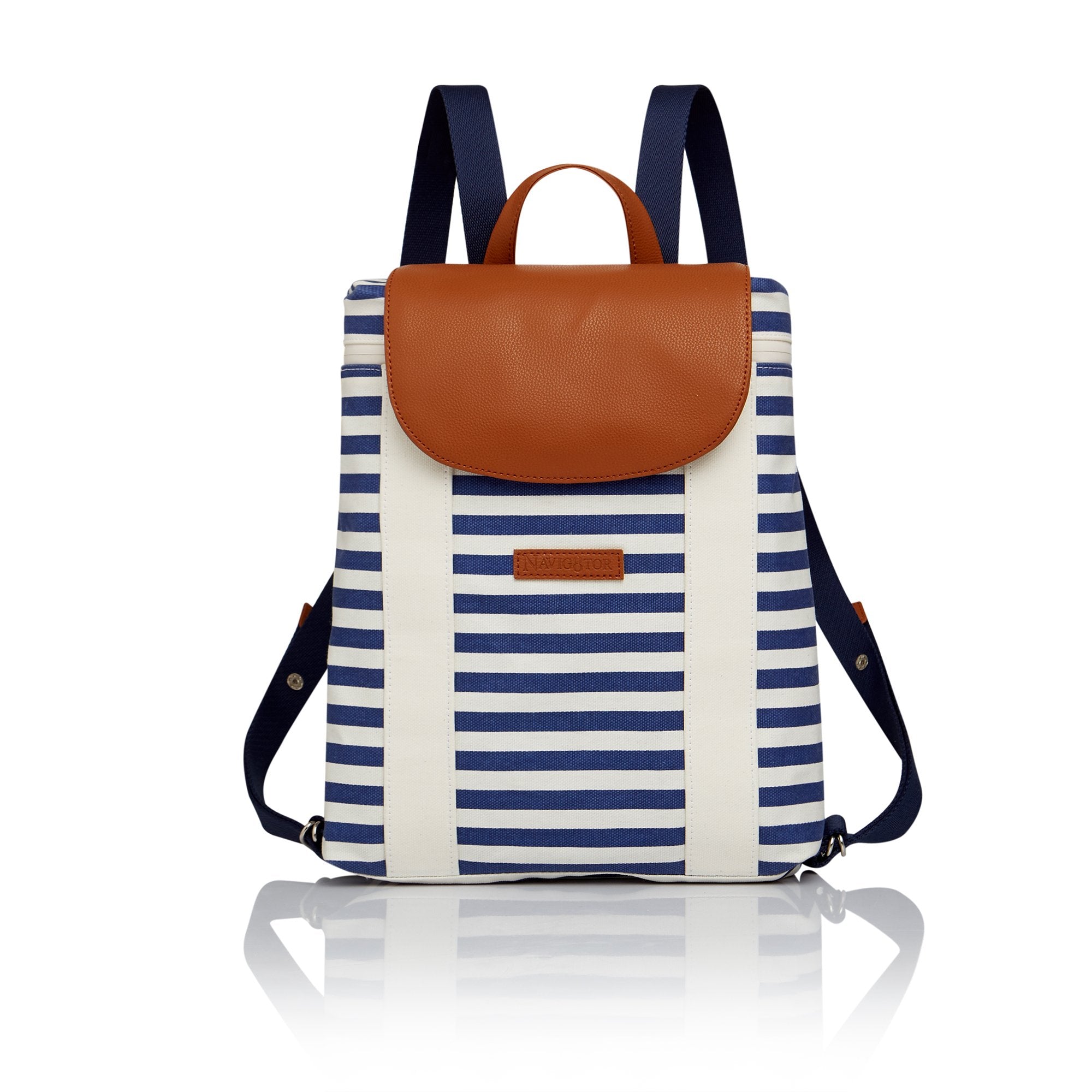 Sea Bags | Breton Stripe White Anchor Handbag