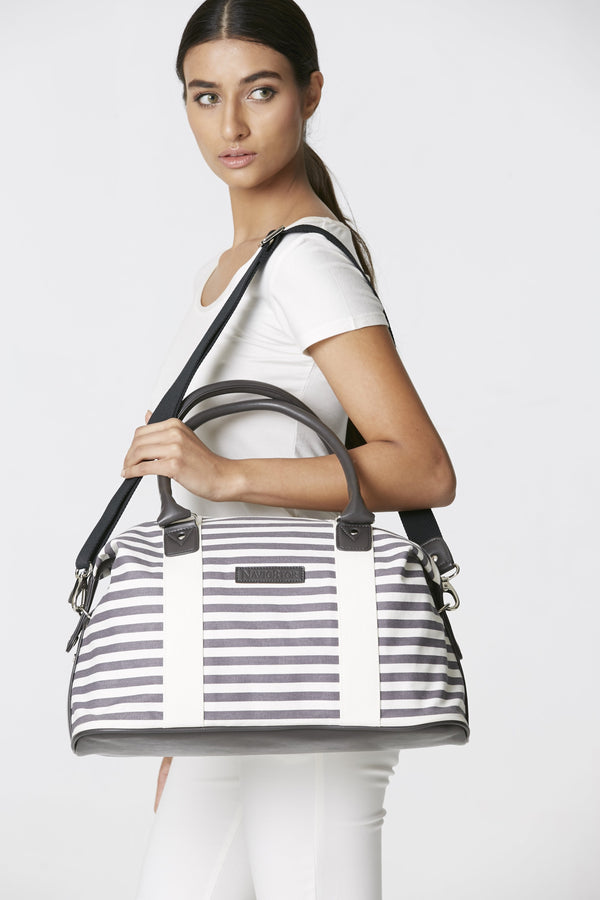 Travel Bag-The Breton Collection-Navig8tor Bags-Medium-Grey-Waterways