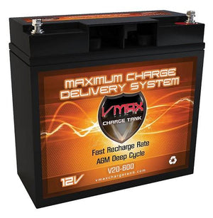 V20-600 Deep Cycle, High performance AGM Battery.-Battery / Battery Accessory-Vmax-Waterways